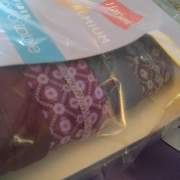 Hanes Premium Womens Size 7/L 4 pack Microfiber Hi-Cuts #327 - Picture 2 of 3